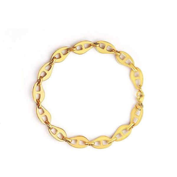 charm bracelets 100% stainless steel coffee bean chain bracelet for women gold/silver color metal pig nose pulseras mujer, Golden;silver
charm bracelets 100% stainless steel coffee bean chain bracelet for women gold/silver color metal pig nose pulseras mujer, Golden;silver