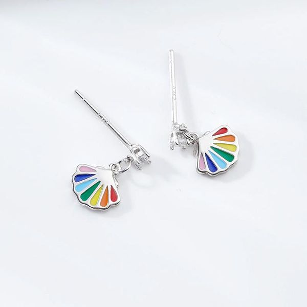 fashion 925 sterling silver colorful scalloped stud earrings jewelry pendientes brincos earring for women er021, Golden;silver
fashion 925 sterling silver colorful scalloped stud earrings jewelry pendientes brincos earring for women er021, Golden;silver
