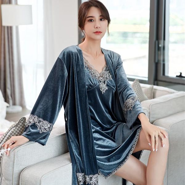 women's sleepwear autumn kimono robe homewear velour women bathrobe gown intimate lingerie velvet home clothing 2pcs sleep set nightwea, Black;red
women's sleepwear autumn kimono robe homewear velour women bathrobe gown intimate lingerie velvet home clothing 2pcs sleep set nightwea, Black;red