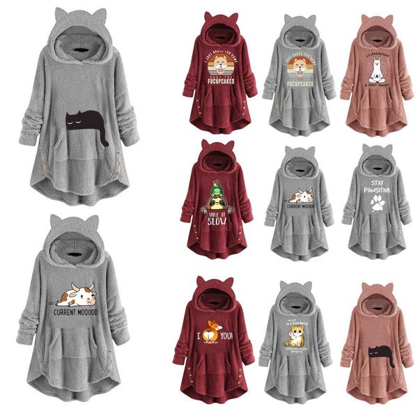 women's hoodies & sweatshirts pullover female sweatshirt women fleece embroidery cat ear plus size oversized hoodie pocket streetwear, Black
women's hoodies & sweatshirts pullover female sweatshirt women fleece embroidery cat ear plus size oversized hoodie pocket streetwear, Black