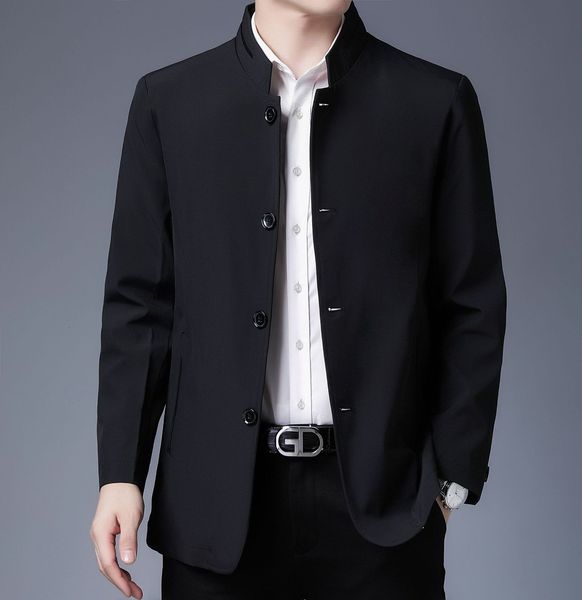 2021 spring chinese style men's jacket with regular long sleeve and youth fashion stand collar coat, Black;brown
2021 spring chinese style men's jacket with regular long sleeve and youth fashion stand collar coat, Black;brown