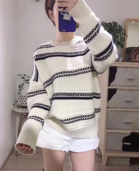 women's sweaters autumn winter sweater women knitted pullover loose plus size cashmere round, White;black
women's sweaters autumn winter sweater women knitted pullover loose plus size cashmere round, White;black