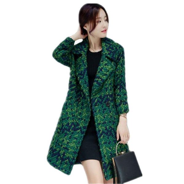 women's wool & blends 2022 winter double breasted women jacket coat elegant slim long fashion suit collar plaid casual, Black
women's wool & blends 2022 winter double breasted women jacket coat elegant slim long fashion suit collar plaid casual, Black
