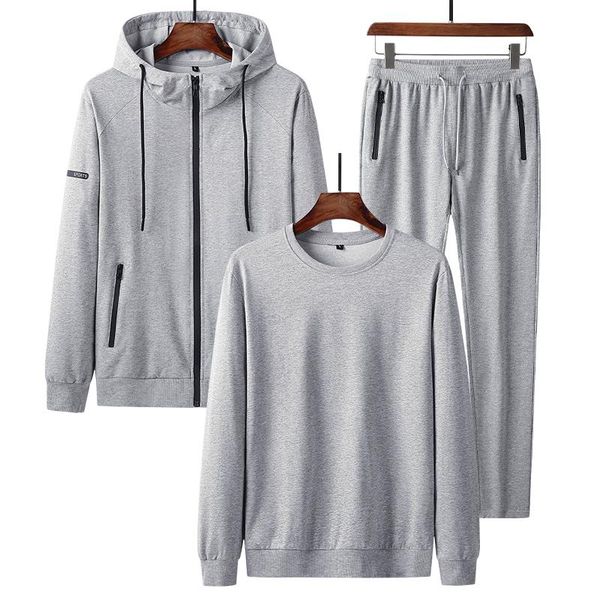 men's tracksuits sports suit three-piece autumn and women's casual hooded cardigan cotton plus size running sportswear, Gray
men's tracksuits sports suit three-piece autumn and women's casual hooded cardigan cotton plus size running sportswear, Gray