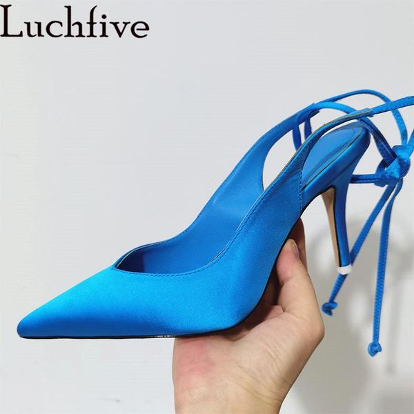 dress shoes ankle lace up pointy toe sandals satin woman high heels nightclub blue cross tied women, Black
dress shoes ankle lace up pointy toe sandals satin woman high heels nightclub blue cross tied women, Black