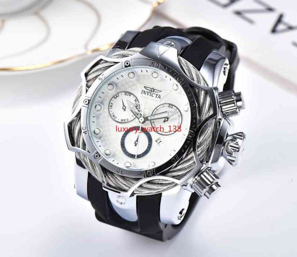 Luxury Gold Dials Invicta Working Men Sport Quartz Watches Chronograph Auto Date Rubber Band Wrist Watch for Male Gift 2021 3a, Slivery;brown
Luxury Gold Dials Invicta Working Men Sport Quartz Watches Chronograph Auto Date Rubber Band Wrist Watch for Male Gift 2021 3a, Slivery;brown