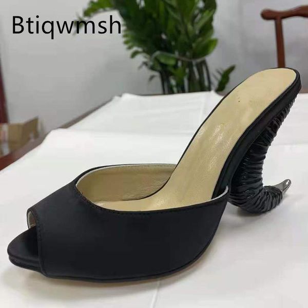 dress shoes yellow luxury satin sandals women open toe green red purple cow horn shaped strange high heels woman mules slippers, Black
dress shoes yellow luxury satin sandals women open toe green red purple cow horn shaped strange high heels woman mules slippers, Black