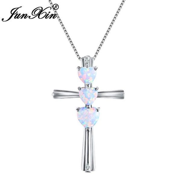 pendant necklaces junxin women classic cross pendants white/blue fire opal heart silver color chocker for wedding jewelry
pendant necklaces junxin women classic cross pendants white/blue fire opal heart silver color chocker for wedding jewelry