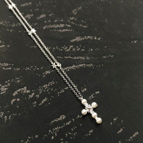 s925 silver cross pendant pearl women's necklaces personality temperament fashion design luxury jewelry monaco necklace gift to girlfri
s925 silver cross pendant pearl women's necklaces personality temperament fashion design luxury jewelry monaco necklace gift to girlfri