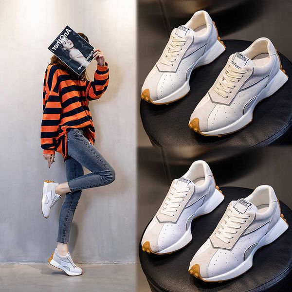 leather women's shoes spring 2021 flat bottomed casual running breathable sports chilen's thick dad
leather women's shoes spring 2021 flat bottomed casual running breathable sports chilen's thick dad