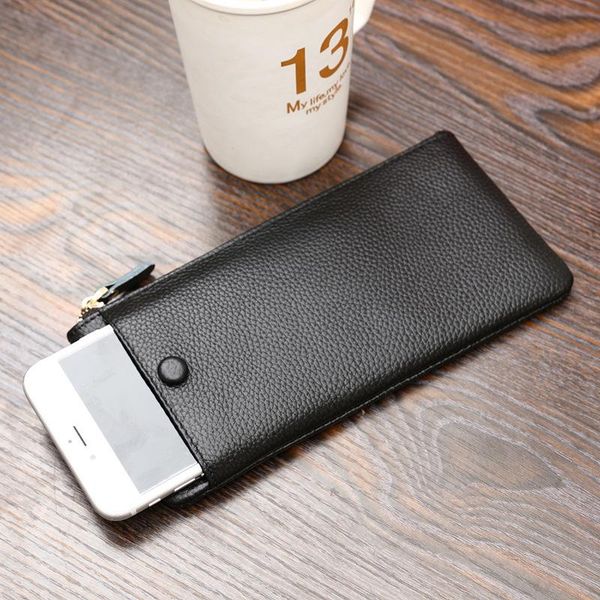 wallets genuine leather wallet casual purse zipper long slim cell phone money bag button purses card holder designer, Red;black
wallets genuine leather wallet casual purse zipper long slim cell phone money bag button purses card holder designer, Red;black