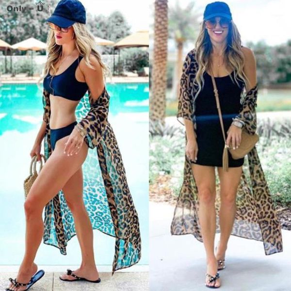 leopard printed beach cover up boho chiffon long kimono tunic half sleeve plus size cardigan summer holiday beachwear women women's swi, White;black
leopard printed beach cover up boho chiffon long kimono tunic half sleeve plus size cardigan summer holiday beachwear women women's swi, White;black