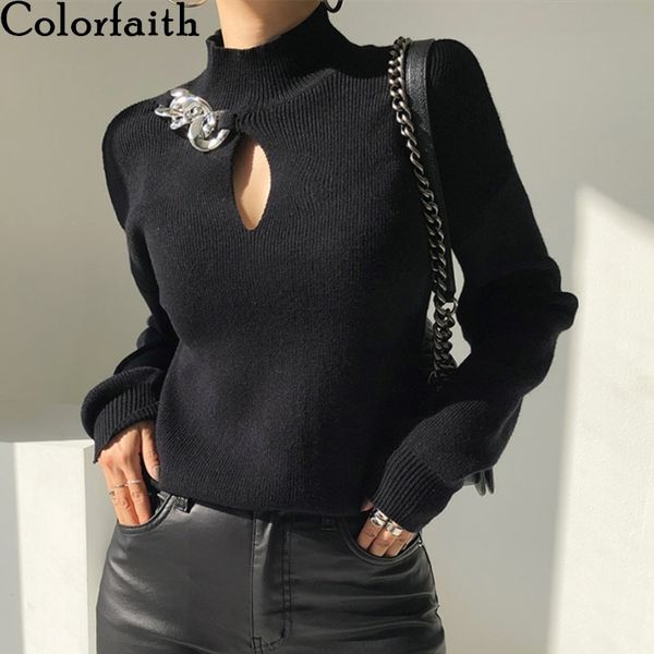 colorfaith autumn winter women sweater pullovers cutout oversize solid color knitted elegant ladies jumpers sw3015 210413, White;black
colorfaith autumn winter women sweater pullovers cutout oversize solid color knitted elegant ladies jumpers sw3015 210413, White;black