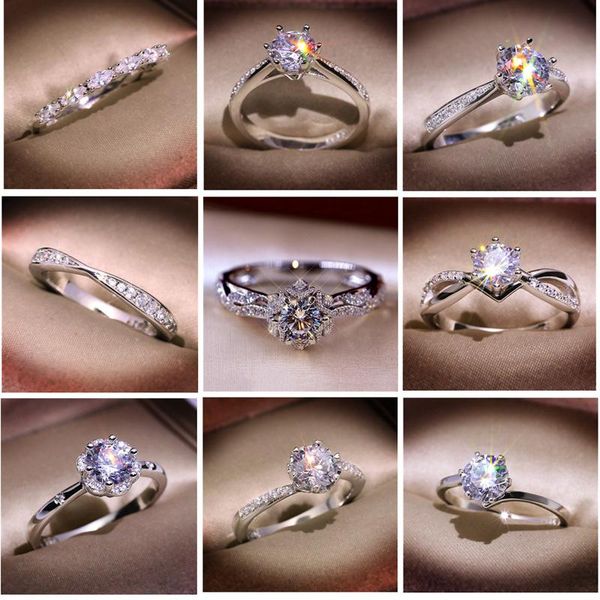wedding rings luxury crystal engagement ring for women simple style white cubic zirconia silver color couple jewelry, Slivery;golden
wedding rings luxury crystal engagement ring for women simple style white cubic zirconia silver color couple jewelry, Slivery;golden