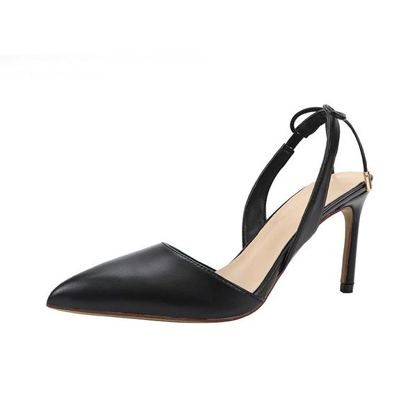 verano nuevo arco damas sandalias de tacón alto chica francesa estilete punta estrecha cabeza con hebilla zapatos mujer sandals, Black 
verano nuevo arco damas sandalias de tacón alto chica francesa estilete punta estrecha cabeza con hebilla zapatos mujer sandals, Black