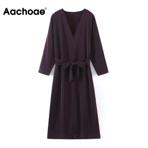 elegant v neck solid midi women three quarter sleeve vintage dress ladies chic bow tie sashes dresses 210413, Black;gray
elegant v neck solid midi women three quarter sleeve vintage dress ladies chic bow tie sashes dresses 210413, Black;gray