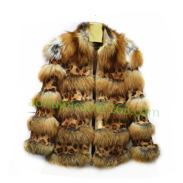 women's fur & faux 2021 ladies natural red coat firefox plus leopard real making winter european casu, Black
women's fur & faux 2021 ladies natural red coat firefox plus leopard real making winter european casu, Black