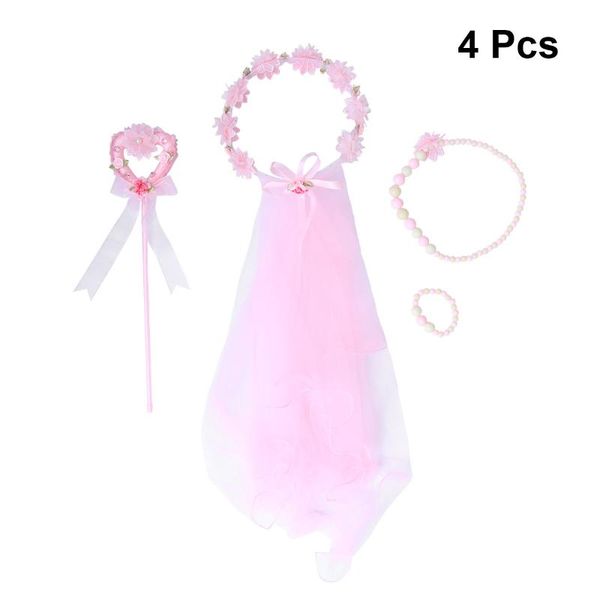 bridal veils 4pcs girls wreath princess angel stick necklace bracelet sets fairy costume, Black
bridal veils 4pcs girls wreath princess angel stick necklace bracelet sets fairy costume, Black