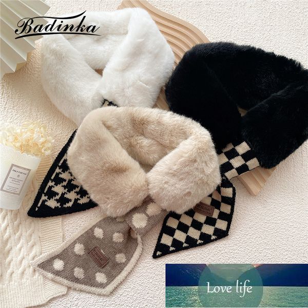 new houndstooth knitted scarf ring echarpe chaude femme luxury winter black white plaid fur collar scarves for women factory price expert de, Blue;gray
new houndstooth knitted scarf ring echarpe chaude femme luxury winter black white plaid fur collar scarves for women factory price expert de, Blue;gray