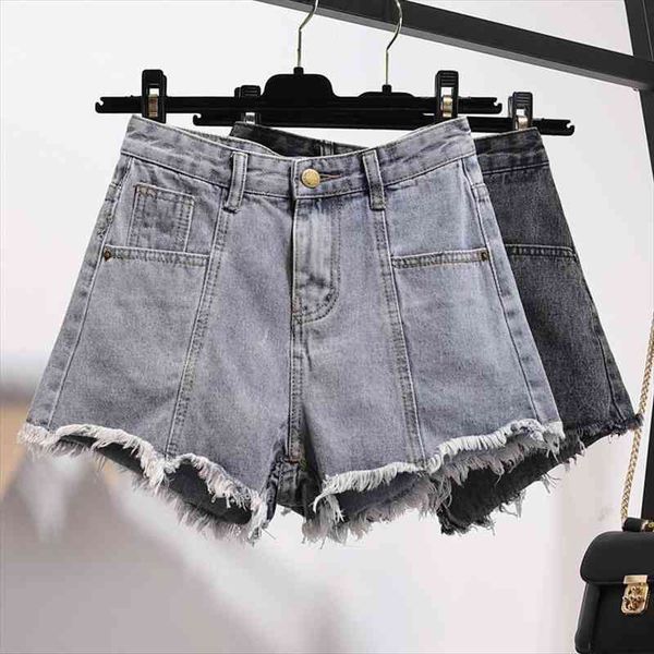 summer fashion high waist womens short denim korean loose raw edge jeans leisure personality pocket wide leg, White;black
summer fashion high waist womens short denim korean loose raw edge jeans leisure personality pocket wide leg, White;black
