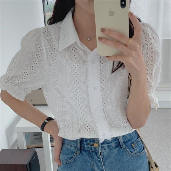 women's two piece pants white hollow out chic lapel office lady thin shirts girls femme casual summer high street ol blouses
women's two piece pants white hollow out chic lapel office lady thin shirts girls femme casual summer high street ol blouses