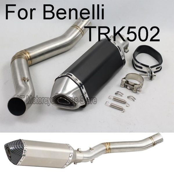 51mm motorcycle exhaust muffler full system middle pipe link with ak slip on for benelli trk502 stainless steel
51mm motorcycle exhaust muffler full system middle pipe link with ak slip on for benelli trk502 stainless steel