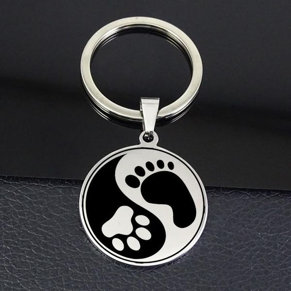 keychains yin yang footprint keyring polished keychain jewelry gift for men and women yp6690, Silver
keychains yin yang footprint keyring polished keychain jewelry gift for men and women yp6690, Silver