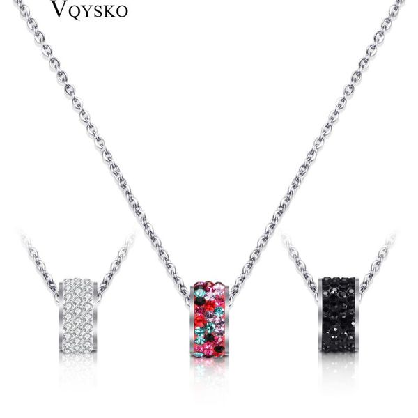 pendant necklaces 316l stainless steel round necklace pave cz crystals fashion s accessories jewelry for women, Silver
pendant necklaces 316l stainless steel round necklace pave cz crystals fashion s accessories jewelry for women, Silver