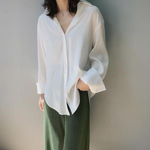 women's blouses & shirts casual solid long sleeve feminine blouse and vest 2pieces loose turn-down collar ladies shirt 2021 spring autu, White
women's blouses & shirts casual solid long sleeve feminine blouse and vest 2pieces loose turn-down collar ladies shirt 2021 spring autu, White