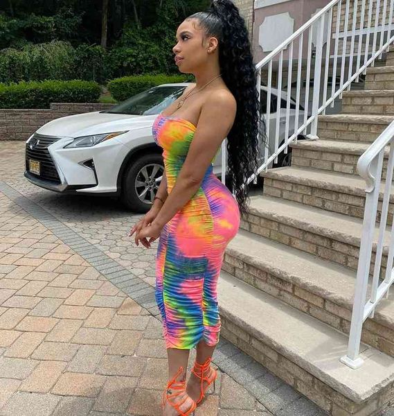 women designer dresses summer strapless tie dye stacked midi dress fashion casual female clothing, Black;gray
women designer dresses summer strapless tie dye stacked midi dress fashion casual female clothing, Black;gray