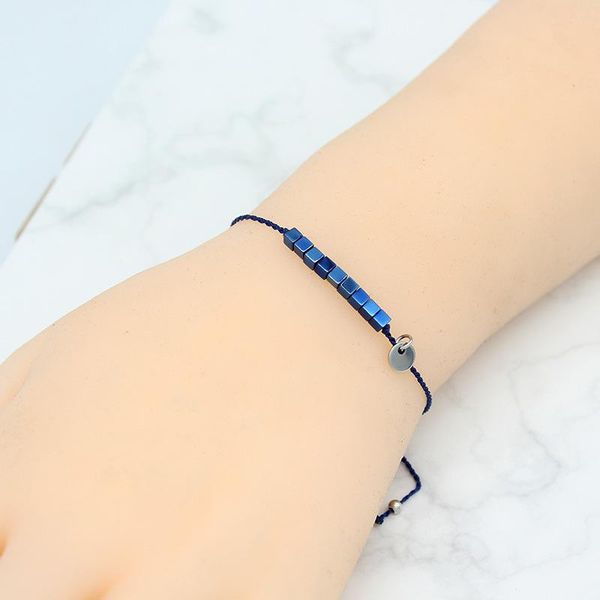 charm bracelets adjustable black square hematite women men minimalist rope natural stone bracelet femme jewelry, Golden;silver
charm bracelets adjustable black square hematite women men minimalist rope natural stone bracelet femme jewelry, Golden;silver