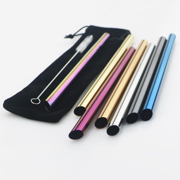 drinking straws colorful reusable straw set wide 12mm metal 304 stainless steel pearl milkshake with cleaner brush
drinking straws colorful reusable straw set wide 12mm metal 304 stainless steel pearl milkshake with cleaner brush