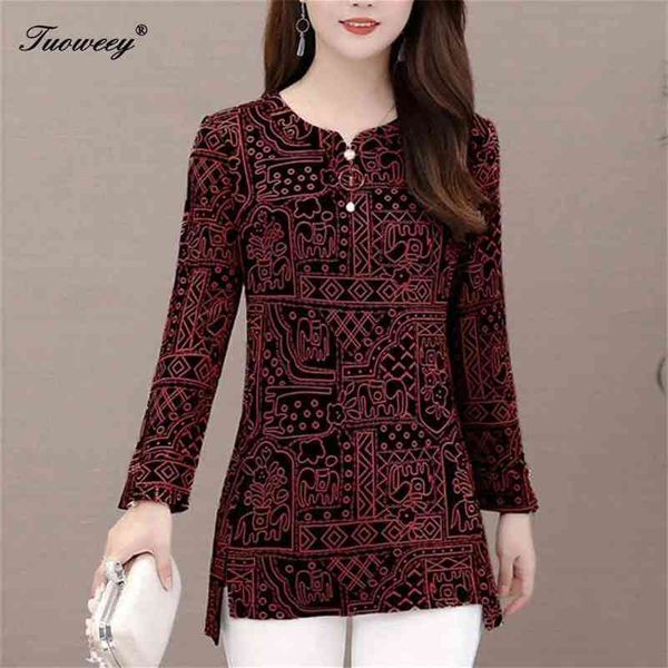 spring stye women's shirts red plus size 5xl o neck split elegant blusas women blouse fashion new floral mother 210401, White
spring stye women's shirts red plus size 5xl o neck split elegant blusas women blouse fashion new floral mother 210401, White