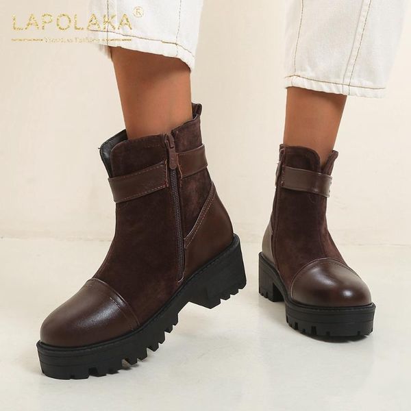 boots lapolaka 2021 autumn winter woman shoes square heels waterproof non-slip street trend cool female, Black
boots lapolaka 2021 autumn winter woman shoes square heels waterproof non-slip street trend cool female, Black