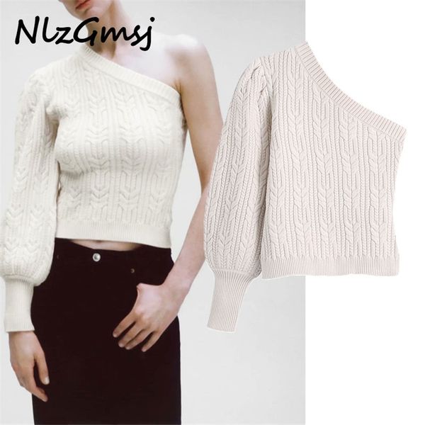 sweater women fashion asymmetry one shoulder knitting long sleeve female casual pullovers 210628, White;black
sweater women fashion asymmetry one shoulder knitting long sleeve female casual pullovers 210628, White;black