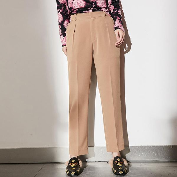 women's pants & capris women mid waist trousers summer office ladies shpt5272, Black;white