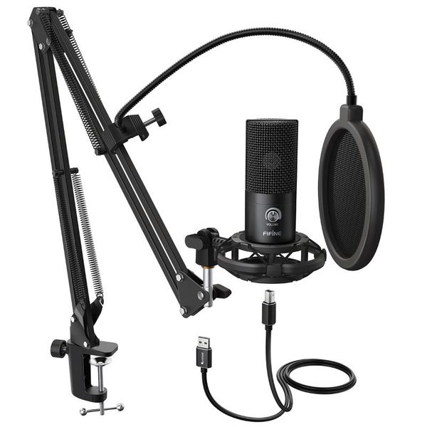 microphones fifine studio condenser usb computer microphone kit with adjustable scissor arm stand mount for youtube voice overs-t669
microphones fifine studio condenser usb computer microphone kit with adjustable scissor arm stand mount for youtube voice overs-t669