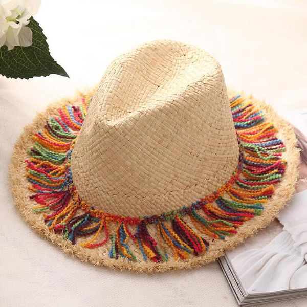 wide brim hats fashion women's straw summer style raffia floppy foldable frayed chapeau paille beach panama sun i9io, Blue;gray
wide brim hats fashion women's straw summer style raffia floppy foldable frayed chapeau paille beach panama sun i9io, Blue;gray