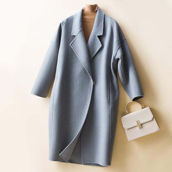 women's wool & blends beliarst 2021 coat women mid-length double-sided temperament thin autumn winter high-end woolen long-sleeved card, Black
women's wool & blends beliarst 2021 coat women mid-length double-sided temperament thin autumn winter high-end woolen long-sleeved card, Black