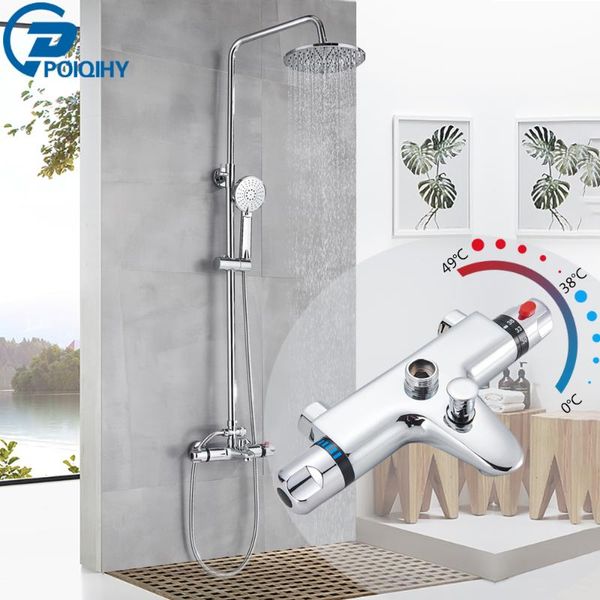 chrome shower faucets thermostatic water for bathroom mixer rainfall faucet tap sets
chrome shower faucets thermostatic water for bathroom mixer rainfall faucet tap sets