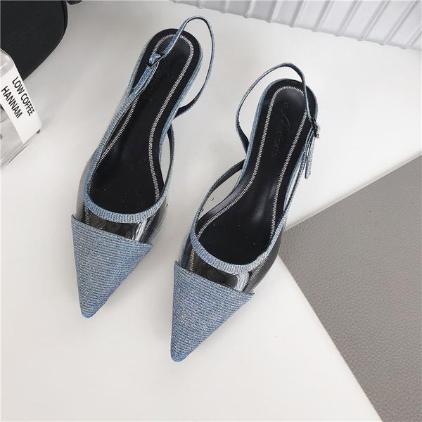dress shoes 2021 spring women sandals pointed toe bling pvc transparent thin mid heels back strap shallow party mule, Black
dress shoes 2021 spring women sandals pointed toe bling pvc transparent thin mid heels back strap shallow party mule, Black
