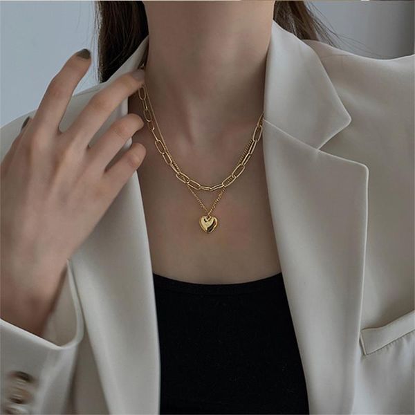 pendant necklaces 2021 fashion big retro double layer love necklace for women twist gold silver color chunky thick lock choker chain
pendant necklaces 2021 fashion big retro double layer love necklace for women twist gold silver color chunky thick lock choker chain