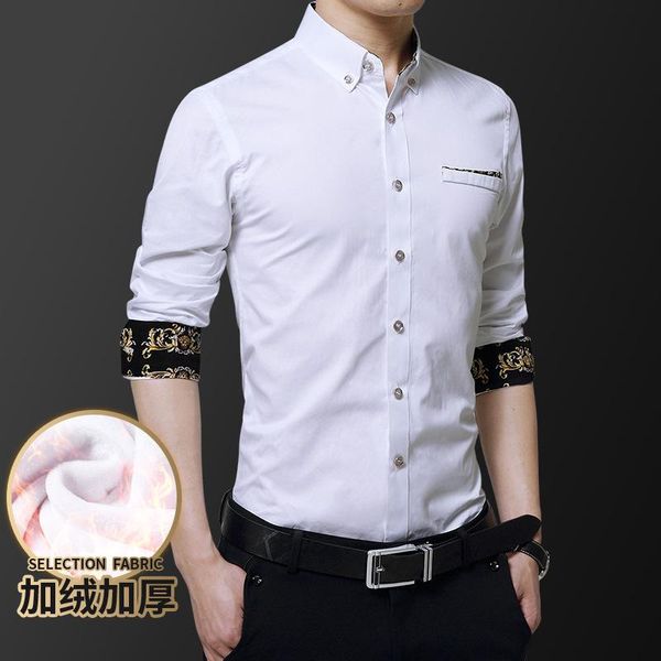 men's casual shirts fashion long-sleeved shirt autumn and winter style 2021 slim shirt, handsome young warmth velvet jack, White;black
men's casual shirts fashion long-sleeved shirt autumn and winter style 2021 slim shirt, handsome young warmth velvet jack, White;black