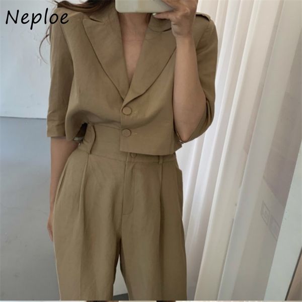 suit two buttons half sleeve blazer coat women + solid color high waist wide leg straight pants chic 2 piece set 210422, White
suit two buttons half sleeve blazer coat women + solid color high waist wide leg straight pants chic 2 piece set 210422, White