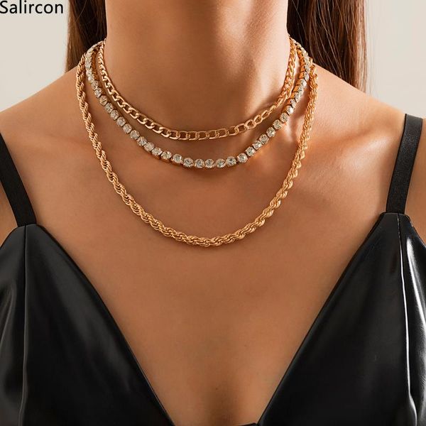 chains fashion curb cuban link chain choker necklace for women full rhinestone twisted collier punk hiphop jewelry gift, Silver
chains fashion curb cuban link chain choker necklace for women full rhinestone twisted collier punk hiphop jewelry gift, Silver
