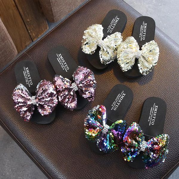 slipper open toe girls slippers parents child shoes children cute sequins bowknot princess summer mommy baby beach, Black;grey
slipper open toe girls slippers parents child shoes children cute sequins bowknot princess summer mommy baby beach, Black;grey