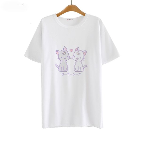 summer soft girl lovely cat women shirts harajuku fashion kawaii sailor moon luna cartoon all-match t-shirt, White
summer soft girl lovely cat women shirts harajuku fashion kawaii sailor moon luna cartoon all-match t-shirt, White