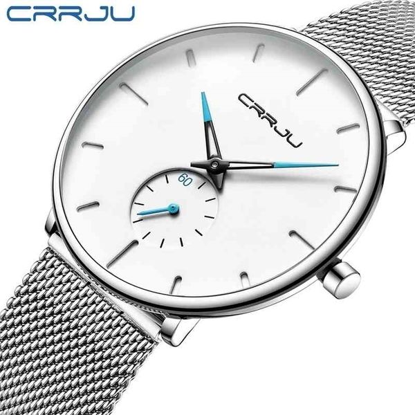 crrju sports mens slim watches brand luxury waterproof sport watch men ultra thin dial quartz watch casual relogio masculino 210517, Slivery;brown
crrju sports mens slim watches brand luxury waterproof sport watch men ultra thin dial quartz watch casual relogio masculino 210517, Slivery;brown