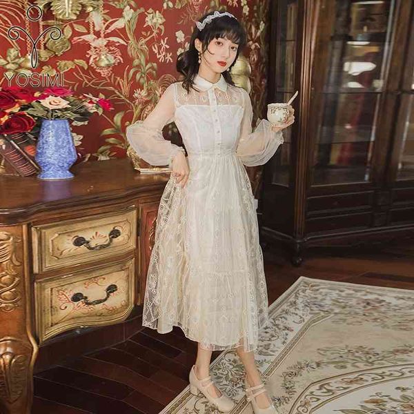 yosimi beige embroidery mesh lace long dres summer turn-down collar mid-calf evening party sleeve elegant 210604, Black;gray
yosimi beige embroidery mesh lace long dres summer turn-down collar mid-calf evening party sleeve elegant 210604, Black;gray