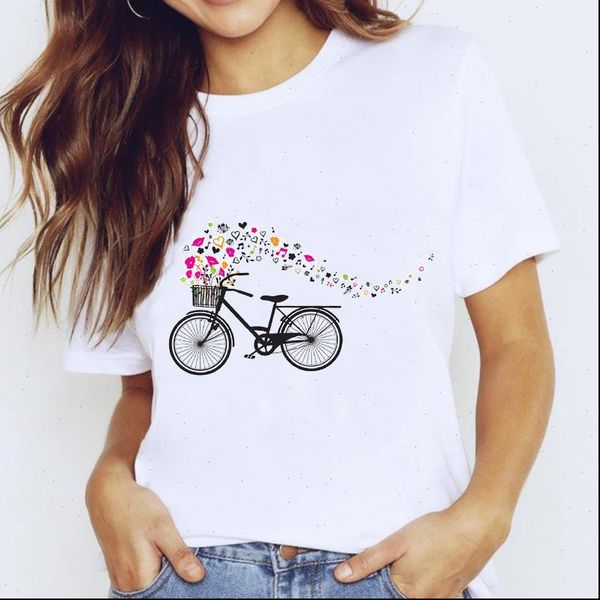 90s love life bike cute womens short sleeve floral clothing print lady graphic shirt ladies female tee, White
90s love life bike cute womens short sleeve floral clothing print lady graphic shirt ladies female tee, White